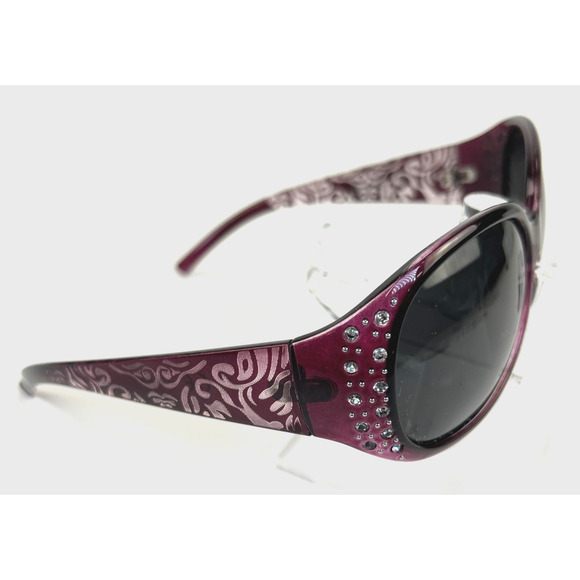 Polarized Women's Dark Burgundy w/ SilverRhinestones H0008 FRAMES ONLY - Picture 6 of 12